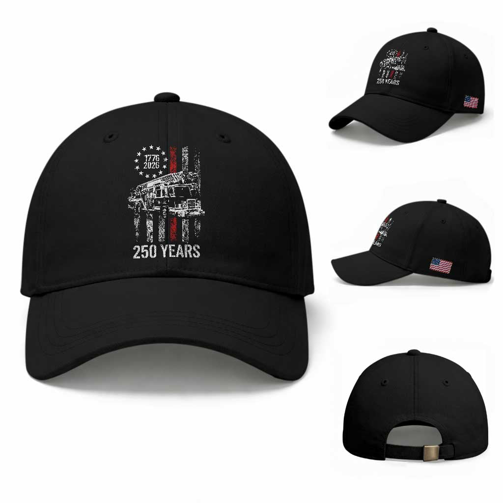 Fireman 250 Years of America Baseball Cap Fireman American Flag Thin Red Line Firefighter TS14 Baseball Cap Universal Fit Black Print Your Wear