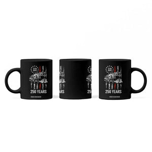 Fireman 250 Years of America Coffee Mug Fireman American Flag Thin Red Line Firefighter TS14 Print Your Wear