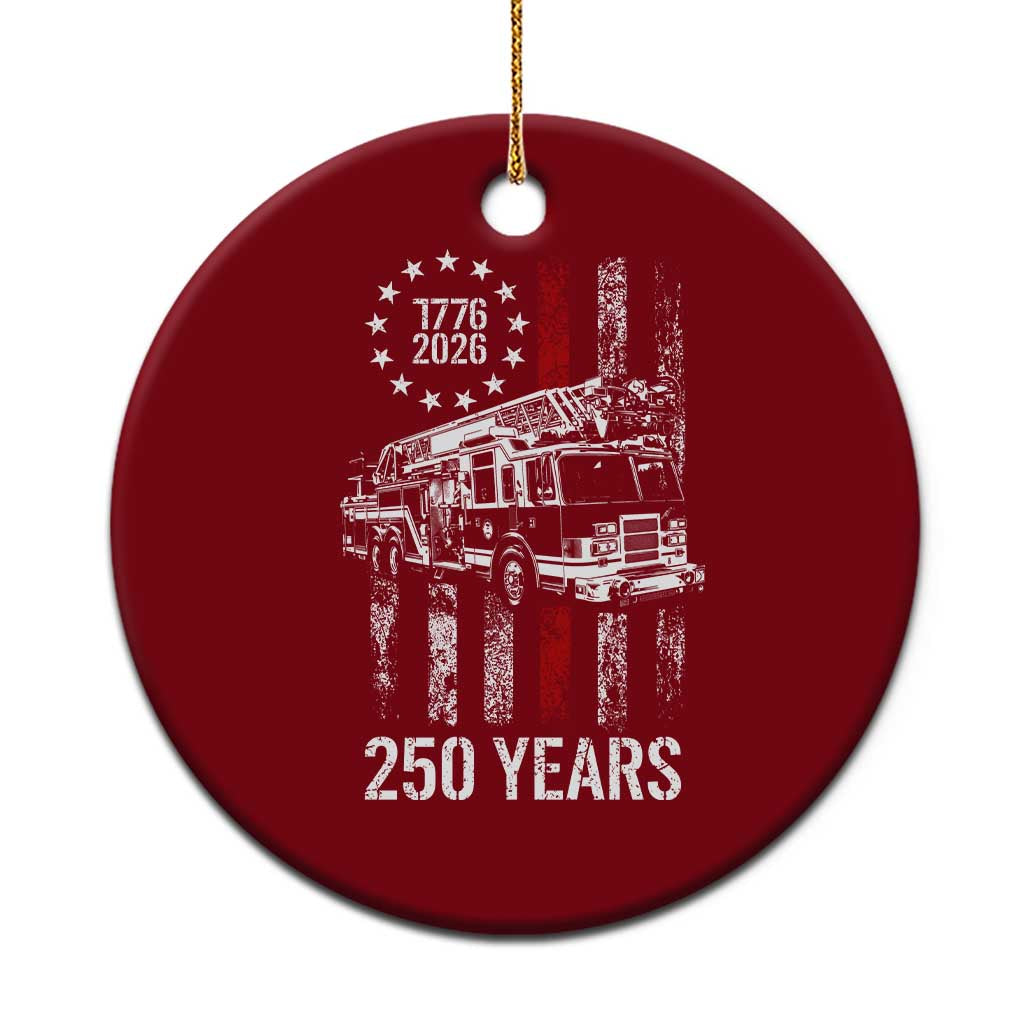 Fireman 250 Years of America Ceramic Ornament Fireman American Flag Thin Red Line Firefighter TS14 1pc Red Print Your Wear