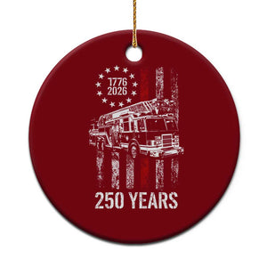 Fireman 250 Years of America Ceramic Ornament Fireman American Flag Thin Red Line Firefighter TS14 1pc Red Print Your Wear