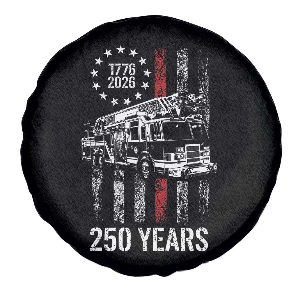 Fireman 250 Years of America Spare Tire Cover Fireman American Flag Thin Red Line Firefighter TS14 Print Your Wear