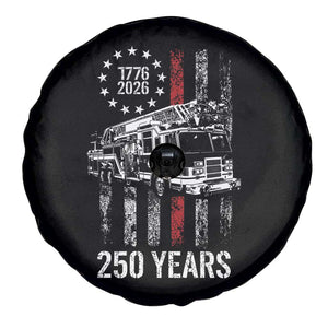 Fireman 250 Years of America Spare Tire Cover Fireman American Flag Thin Red Line Firefighter TS14 Print Your Wear