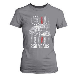 Fireman 250 Years of America T Shirt For Women Fireman American Flag Thin Red Line Firefighter TS14 Charcoal Print Your Wear