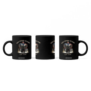 Fireman 250 Years of America Coffee Mug Faith Freedom Firefighter American Flag Cross TS14 Print Your Wear