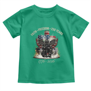 Fireman 250 Years of America Toddler T Shirt Faith Freedom Firefighter American Flag Cross TS14 Irish Green Print Your Wear