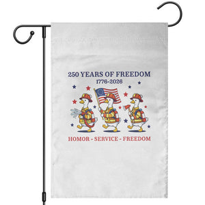 Fireman 250 Years of America Garden Flag Silly Goose Firefighter Honor Service Freedom TS14 White Print Your Wear
