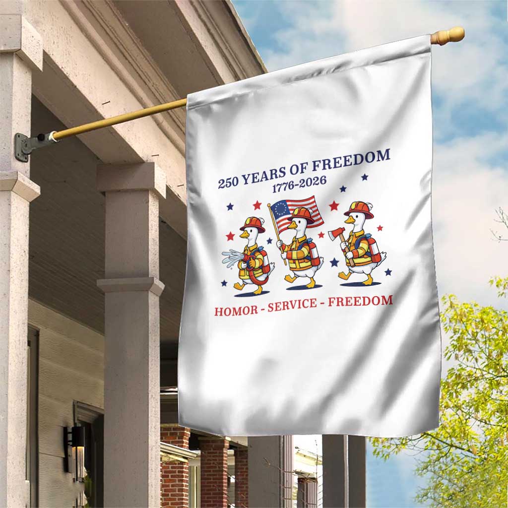 Fireman 250 Years of America Garden Flag Silly Goose Firefighter Honor Service Freedom TS14 Print Your Wear