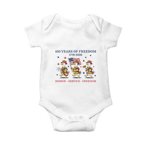Fireman 250 Years of America Baby Onesie Silly Goose Firefighter Honor Service Freedom TS14 White Print Your Wear