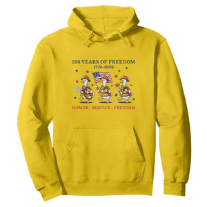 Fireman 250 Years of America Hoodie Silly Goose Firefighter Honor Service Freedom TS14 Daisy Print Your Wear