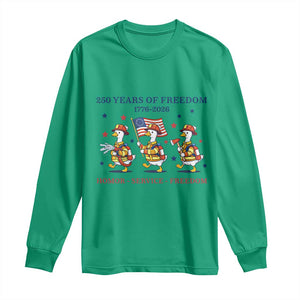 Fireman 250 Years of America Long Sleeve Shirt Silly Goose Firefighter Honor Service Freedom TS14 Irish Green Print Your Wear
