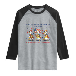 Fireman 250 Years of America Raglan Shirt Silly Goose Firefighter Honor Service Freedom TS14 Heather Gray Black Print Your Wear