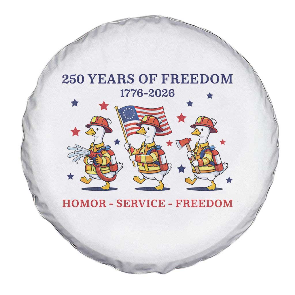 Fireman 250 Years of America Spare Tire Cover Silly Goose Firefighter Honor Service Freedom TS14 Print Your Wear