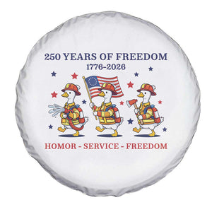 Fireman 250 Years of America Spare Tire Cover Silly Goose Firefighter Honor Service Freedom TS14 Print Your Wear