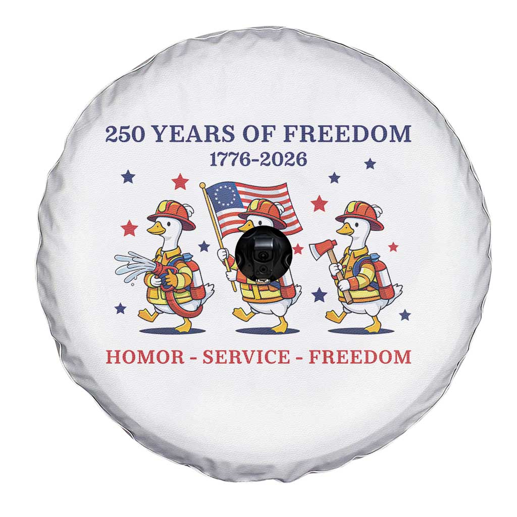 Fireman 250 Years of America Spare Tire Cover Silly Goose Firefighter Honor Service Freedom TS14 Print Your Wear