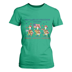 Fireman 250 Years of America T Shirt For Women Silly Goose Firefighter Honor Service Freedom TS14 Irish Green Print Your Wear