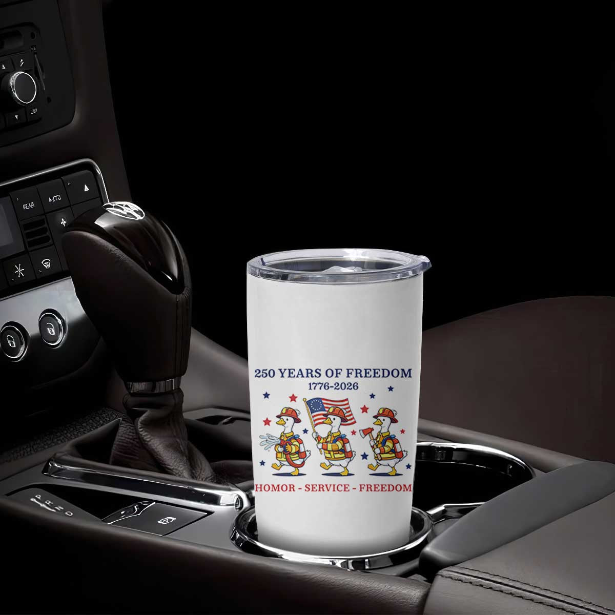 Fireman 250 Years of America Tumbler Cup Silly Goose Firefighter Honor Service Freedom TS14 Print Your Wear