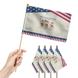 Fireman 250 Years of America Patriotic Handheld Flag Silly Goose Firefighter Honor Service Freedom TS14 Print Your Wear