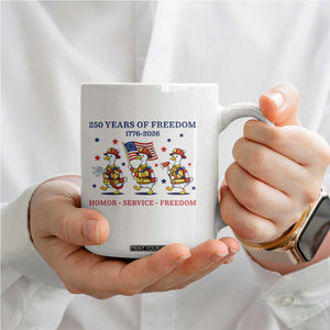 Fireman 250 Years of America Coffee Mug Silly Goose Firefighter Honor Service Freedom TS14 Print Your Wear