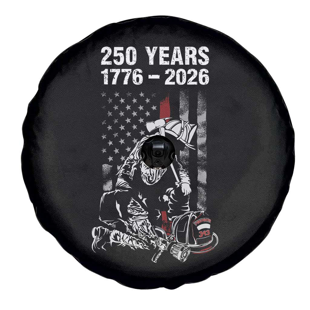 Fireman 250 Years of America Spare Tire Cover Firefighter Red US Patriotic 4th Of July TS14 Print Your Wear