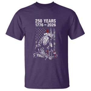 Fireman 250 Years of America T Shirt Firefighter Red US Patriotic 4th Of July TS14 Purple Print Your Wear