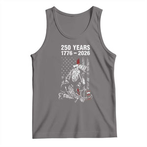 Fireman 250 Years of America Tank Top Firefighter Red US Patriotic 4th Of July TS14 Deep Heather Print Your Wear