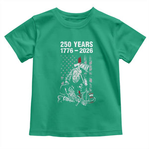 Fireman 250 Years of America Toddler T Shirt Firefighter Red US Patriotic 4th Of July TS14 Irish Green Print Your Wear