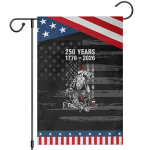 Fireman 250 Years of America Patriotic Garden Flag Firefighter Red US Patriotic 4th Of July TS14 Distressed Black Blue Print Your Wear