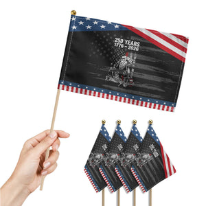 Fireman 250 Years of America Patriotic Handheld Flag Firefighter Red US 4th Of July TS14 Print Your Wear