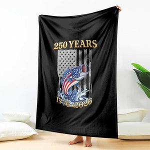 250th Anniversary USA Fishing Throw Blanket Patriotic Fisherman American Flag TS14 Print Your Wear