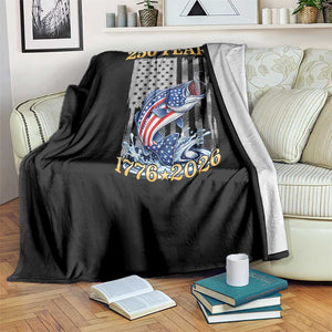 250th Anniversary USA Fishing Throw Blanket Patriotic Fisherman American Flag TS14 Print Your Wear
