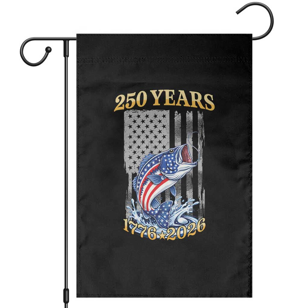 America 250th Fishing Garden Flag Patriotic Fisherman American Flag TS14 Black Print Your Wear