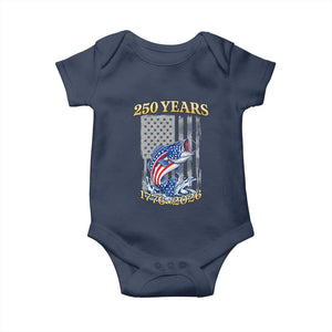 250th Anniversary USA Fishing Baby Onesie Patriotic Fisherman American Flag TS14 Navy Print Your Wear