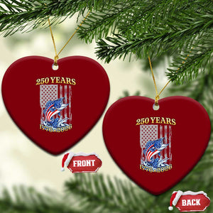 250th Anniversary USA Fishing Ceramic Ornament Patriotic Fisherman American Flag TS14 Print Your Wear