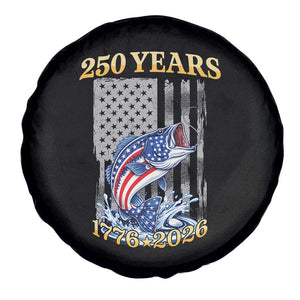 250th Anniversary USA Fishing Spare Tire Cover Patriotic Fisherman American Flag TS14 Print Your Wear