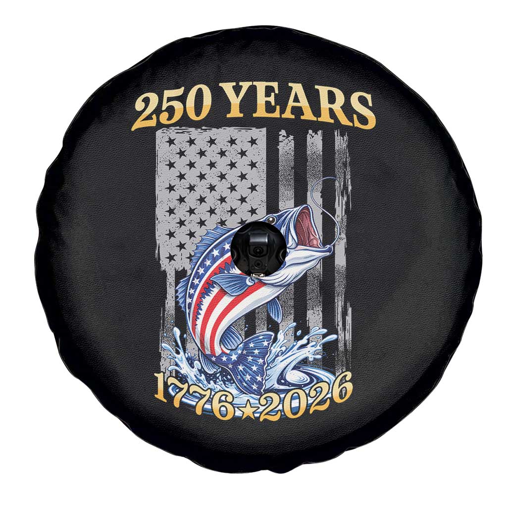 250th Anniversary USA Fishing Spare Tire Cover Patriotic Fisherman American Flag TS14 Print Your Wear