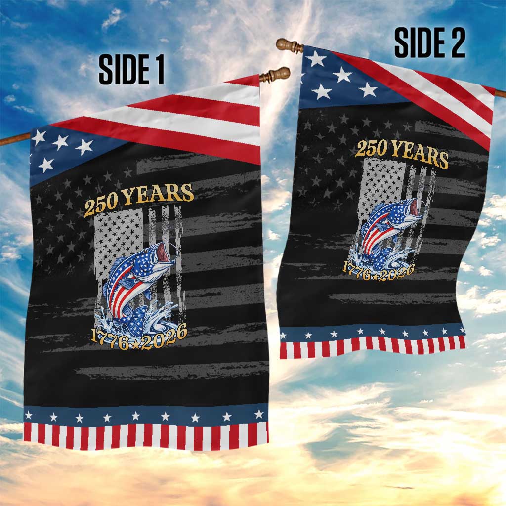 America 250th Fishing Patriotic Garden Flag Patriotic Fisherman American Flag TS14 Print Your Wear