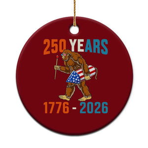 250th Anniversary USA Bigfoot Ceramic Ornament Funny Sasquatch American Flag Fireworks Fourth of July TS14 1pc Red Print Your Wear