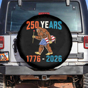 250th Anniversary USA Bigfoot Spare Tire Cover Funny Sasquatch American Flag Fireworks Fourth of July TS14 No hole Black Print Your Wear