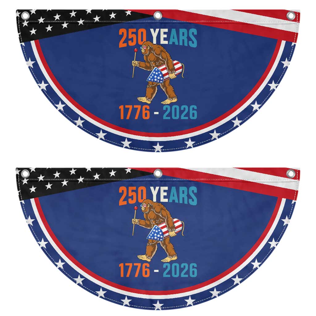 250th Anniversary USA Bigfoot Patriotic Fan Flag Funny Sasquatch American Flag Fireworks Fourth of July TS14 2pcs pack Classic Navy Print Your Wear
