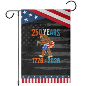 250th Anniversary USA Bigfoot Patriotic Garden Flag Funny Sasquatch American Flag Fireworks Fourth of July TS14 Distressed Black Blue Print Your Wear