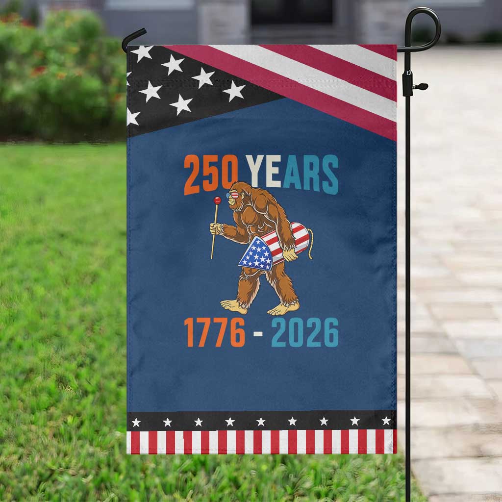 250th Anniversary USA Bigfoot Patriotic Garden Flag Funny Sasquatch American Flag Fireworks Fourth of July TS14 Classic Blue Black Print Your Wear