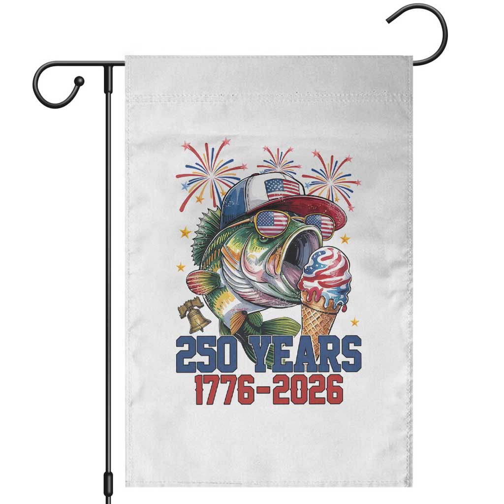 America 250th Fishing Garden Flag Patriotic Bass Fish American Flag TS14 White Print Your Wear