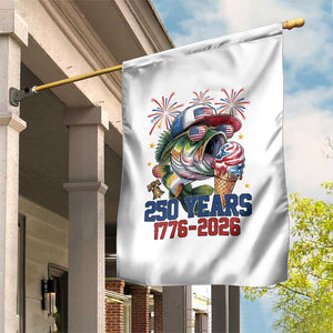 America 250th Fishing Garden Flag Patriotic Bass Fish American Flag TS14 Print Your Wear