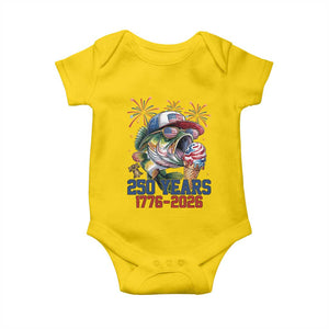America 250th Fishing Baby Onesie Patriotic Bass Fish American Flag TS14 Daisy Print Your Wear