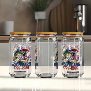 America 250th Fishing Glass Can Patriotic Bass Fish American Flag TS14 Print Your Wear
