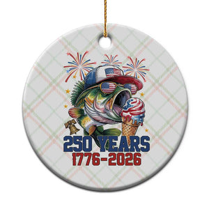 America 250th Fishing Ceramic Ornament Patriotic Bass Fish American Flag TS14 1pc Christmas Plaid Print Your Wear