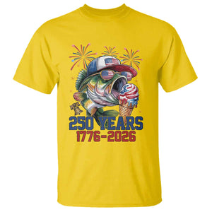 America 250th Fishing T Shirt Patriotic Bass Fish American Flag TS14 Daisy Print Your Wear