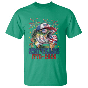 America 250th Fishing T Shirt Patriotic Bass Fish American Flag TS14 Irish Green Print Your Wear