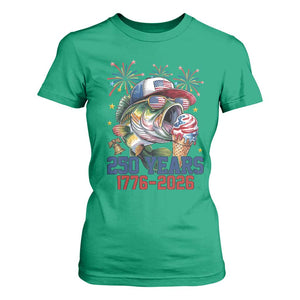 America 250th Fishing T Shirt For Women Patriotic Bass Fish American Flag TS14 Irish Green Print Your Wear