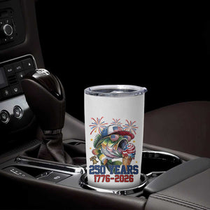 America 250th Fishing Tumbler Cup Patriotic Bass Fish American Flag TS14 Print Your Wear